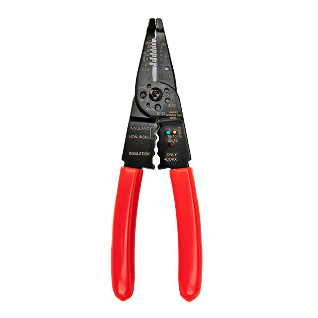 Multi-Tool 7 In 1 Wire Stripper Crimper Cutter Plier High Carbon Steel ,10-22 AWG