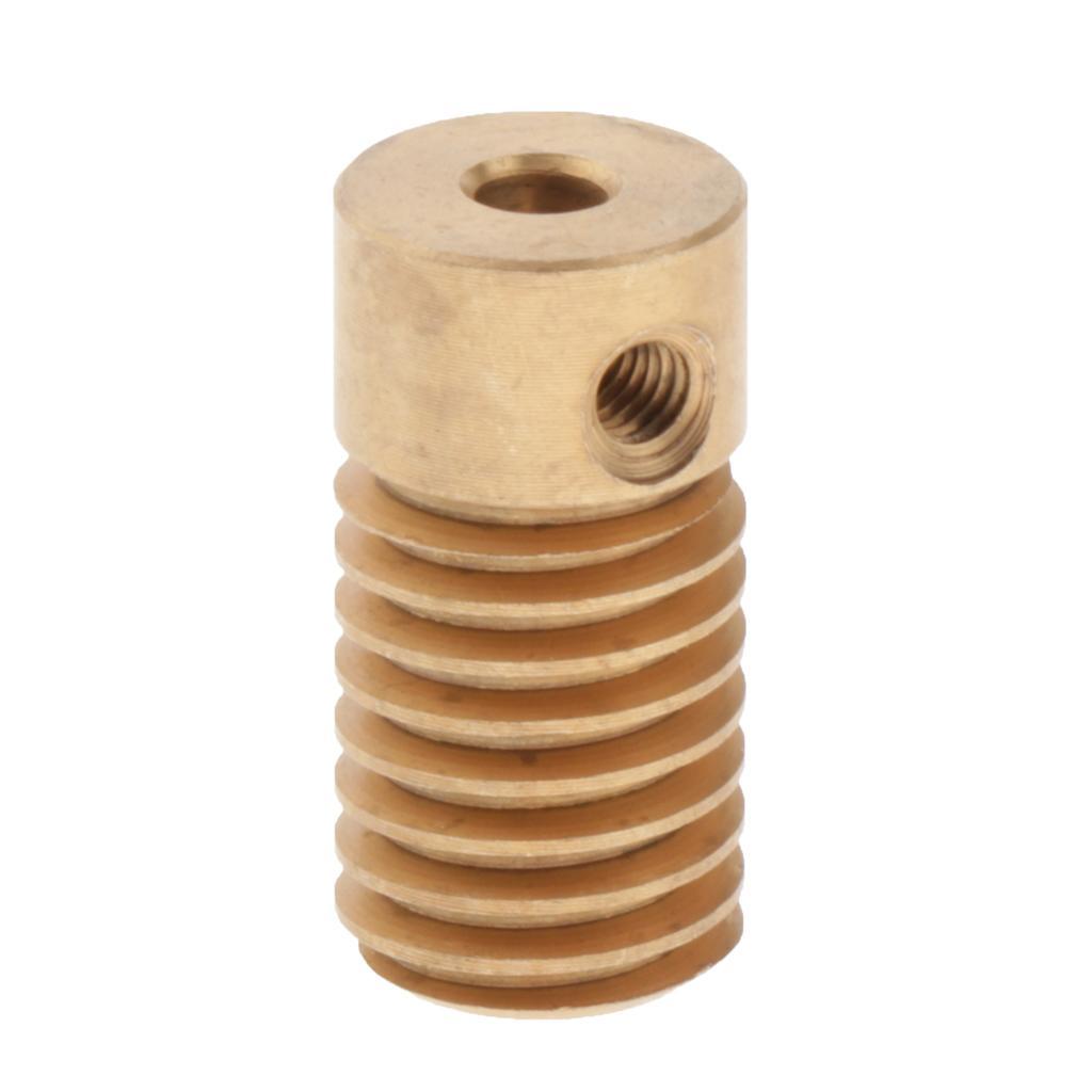 Brass Worm Gear Wheel Worm Gear Shaft Kits 0.5 Modulus