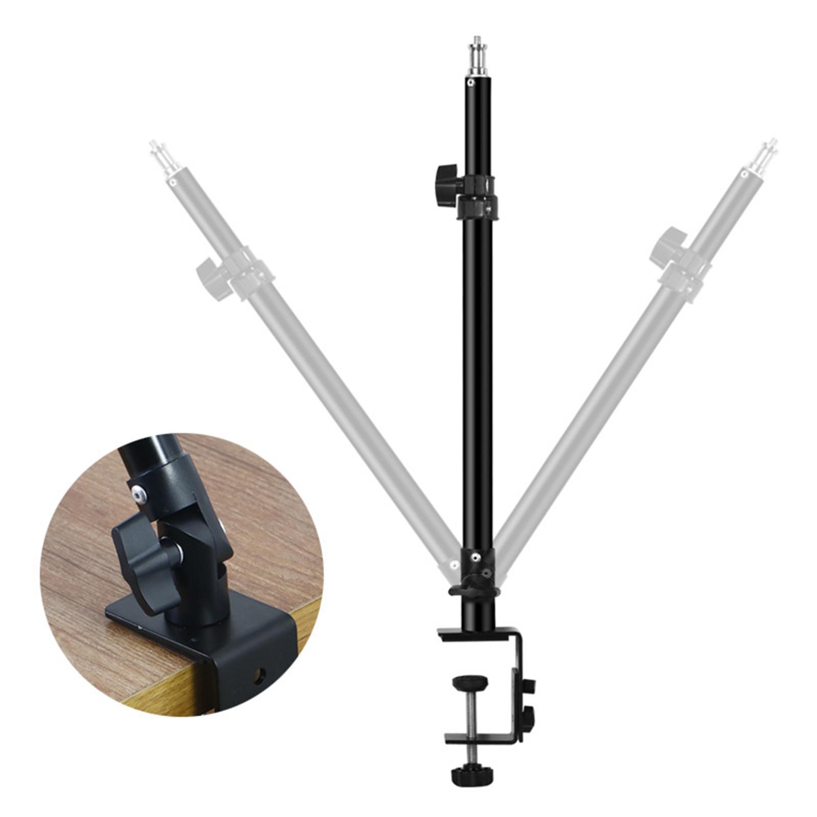Live Streaming Desktop Bracket Kit, Retractable Aluminum Tabletop Stand Selfie Phone Holder for Makeup 6-10cm Width Phones Live Broadcast