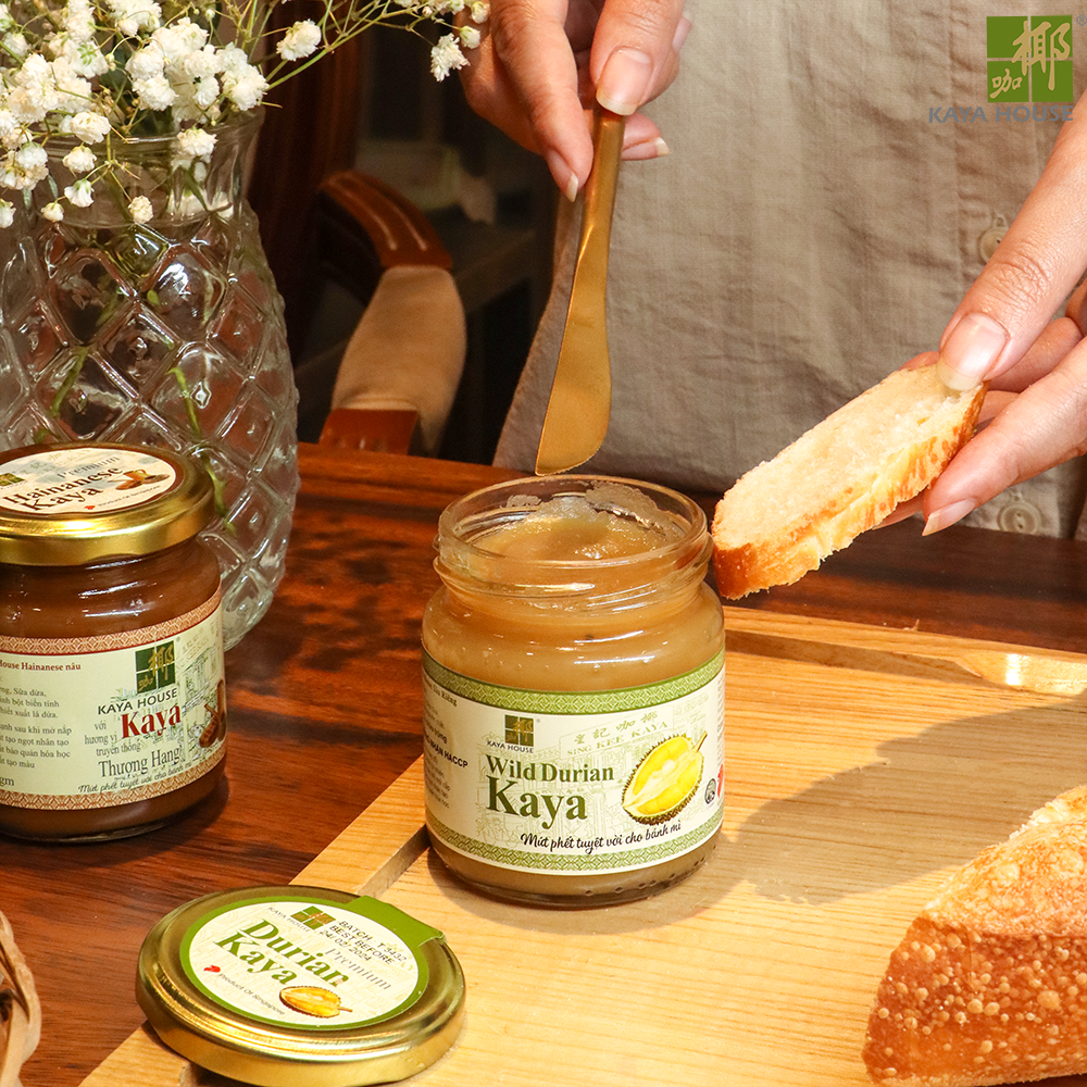 Mứt Kaya Singapore Sầu riêng hũ 225g - Kaya House - Ăn kèm với Sandwich, làm nguyên liệu nấu ăn