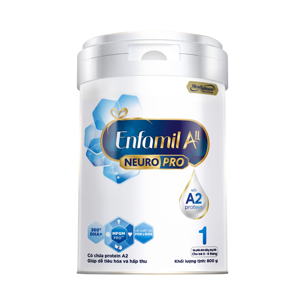 Sữa bột Enfamil A2 Neuropro 1 cho trẻ từ 0 - 6 tháng tuổi – 800g