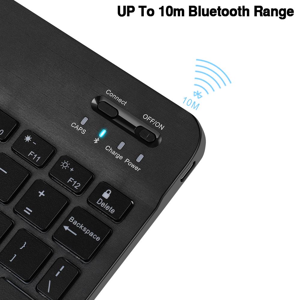 Đèn LED Bàn Phím Bluetooth Không Dây RGB Ipad Bàn Phím Và Chuột Tây Ban Nha Mini Đèn Nền Nga Bàn Phím Dành Cho Điện Thoại Máy Tính Bảng Ipad Pro 11