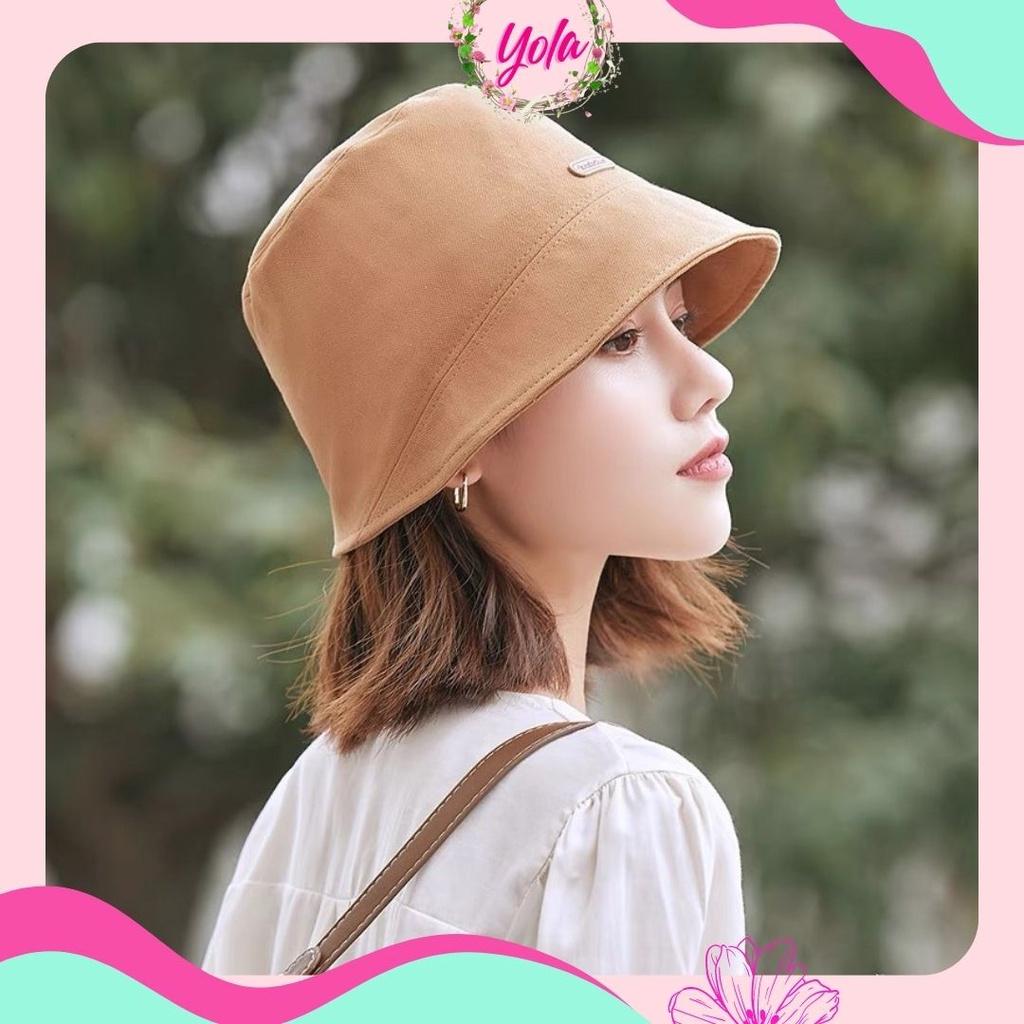 Nón bucket nữ Handmade YOLA SHOP, Mũ vải nữ vành nhỏ Hàn Quốc chống nắng MUBU.001