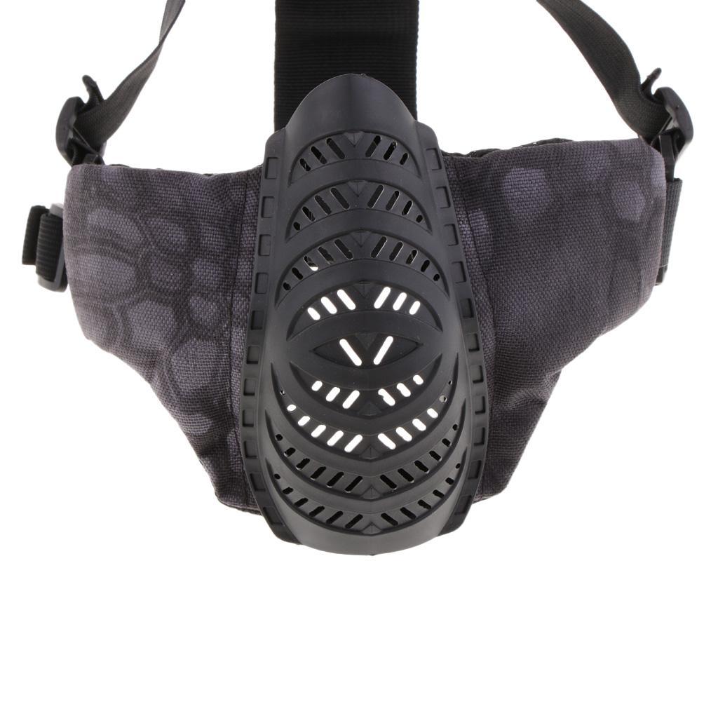 Foldable Half Face Mesh Mask Army Style Comfortable Adjustable Lower Face Protective Mask