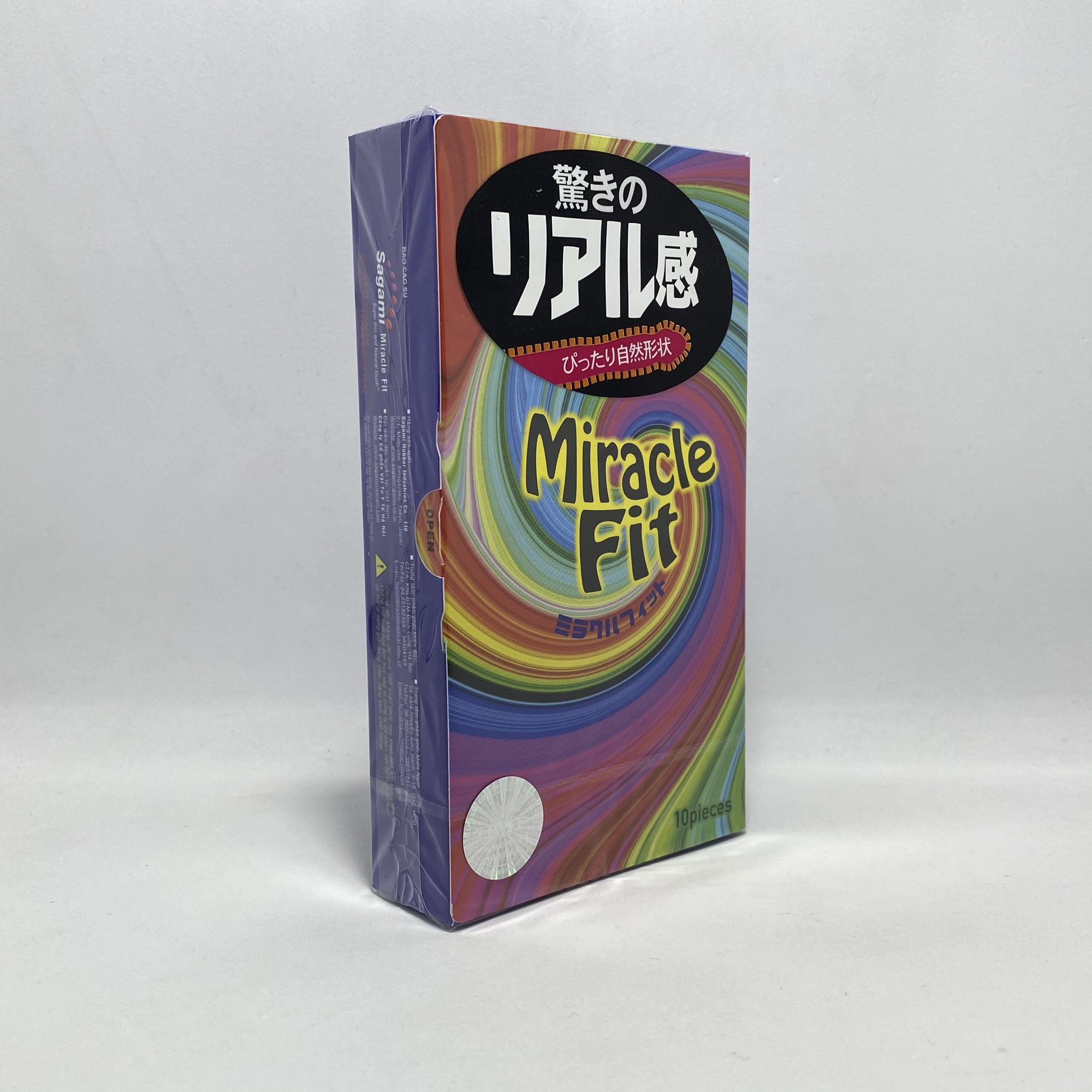 2 Hộp Bao cao su cỡ nhỏ 49mm Sagami Miracle Fit Nhật Bản (10 chiếc/ hộp) - Tặng Kèm Gel Nhật - Đóng gói kín đáo - Che tên sản phẩm