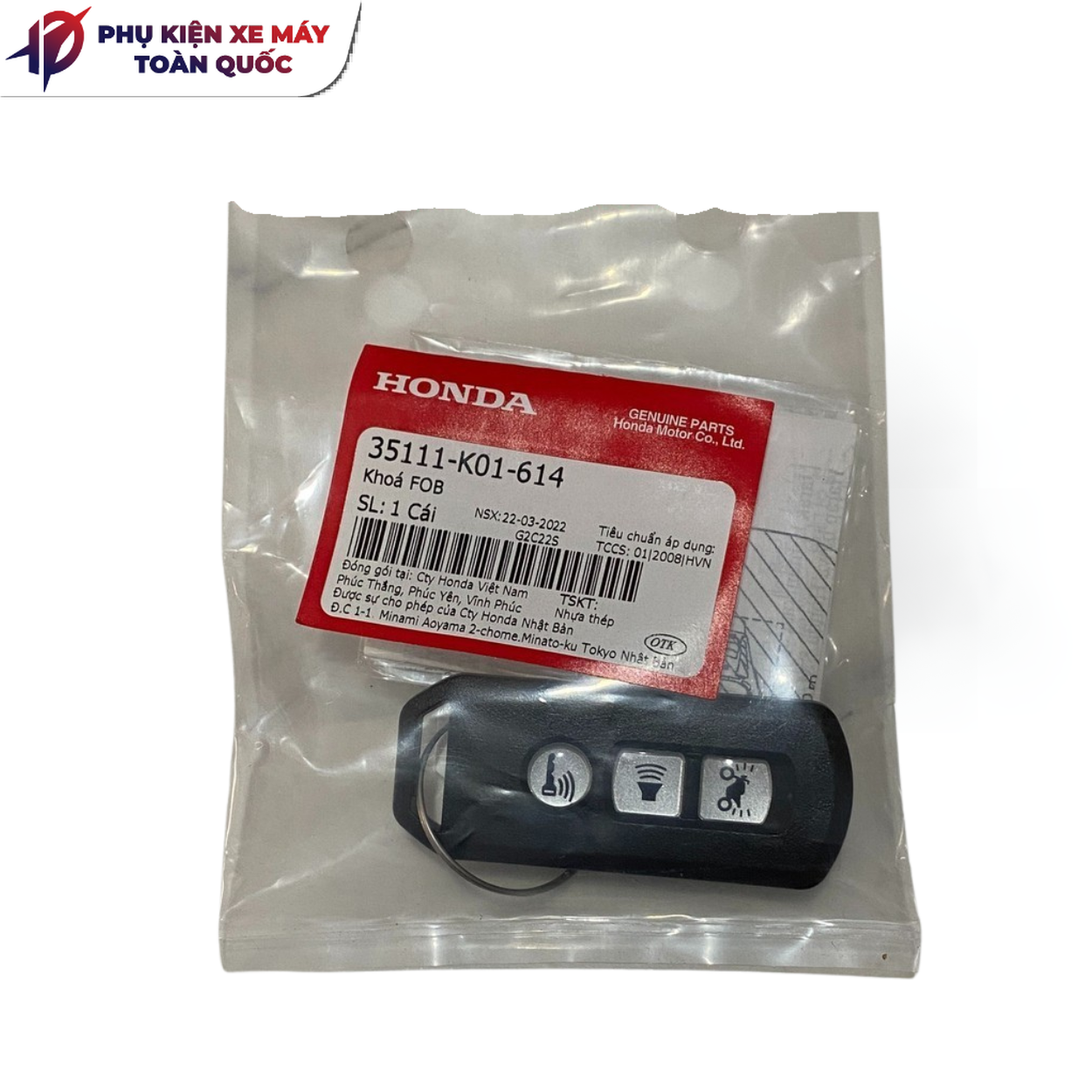 Khoá Fob ( SMARTKEY) HONDA Sh 125/150 2014-2016 QA(35111K01614)