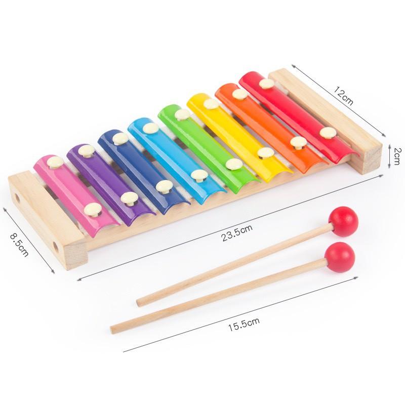 Nhạc cụ Đàn Gõ Xylophone 8 Thanh bằng gỗ cao cấp