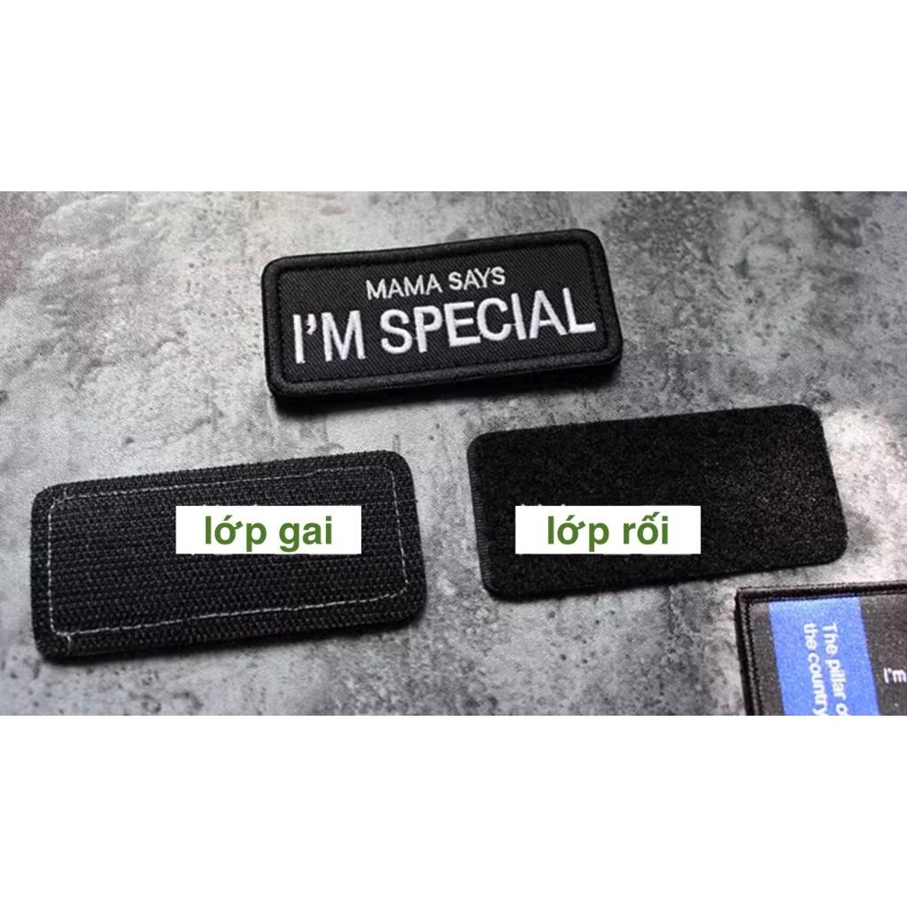 Patch_velcro I'M SPECIAL dán quần áo_ba lô