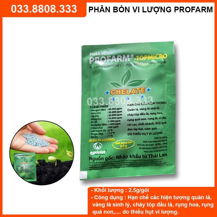 10 Gói Siêu Vi Lượng Chelate Profarm TopMicro 2 gram - Phân bón dùng cho hoa cây cảnh