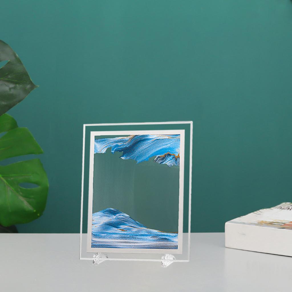 2PCS Natural Dynamic Sand Picture Flowing Desktop Decor Kit Photo Sand Draw