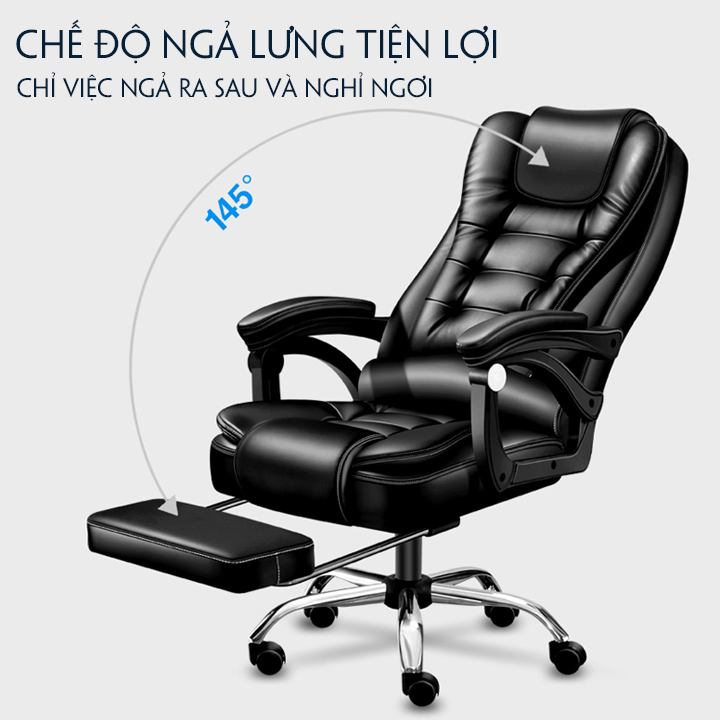 [ Ảnh Thật] Ghế Văn Phòng Có Mát Xa , Ghế Văn Phòng Cao Cấp , Ghế Da Văn Phòng Có Gác Chân , Ghế Văn Phòng Có Massage , Ghế Văn Phòng Cao Cấp