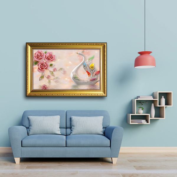 Tranh Chim Và Hoa Phong Cách 3D W665