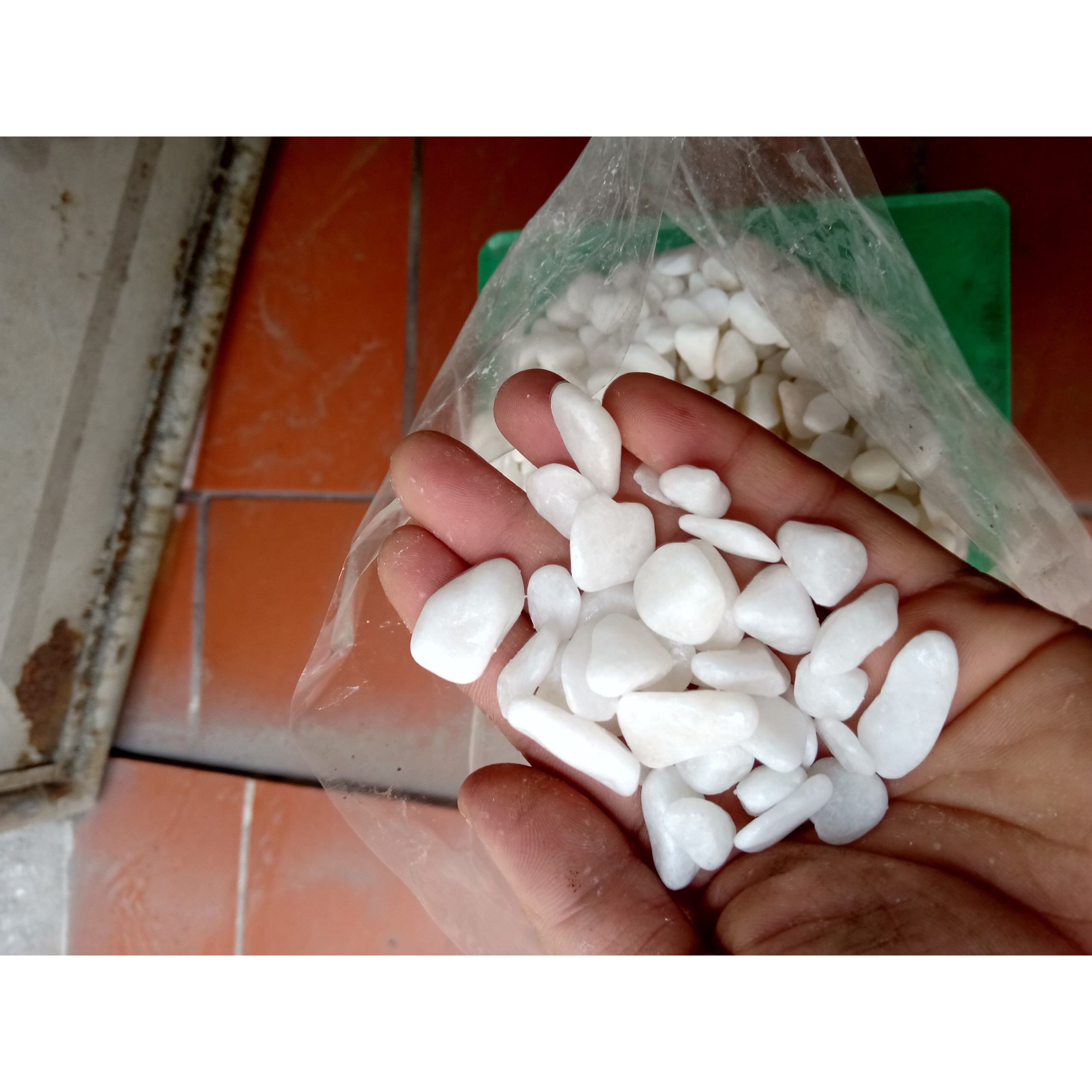 Sỏi Trắng Trang Trí Chậu Cây Kích Thước 1-2 cm