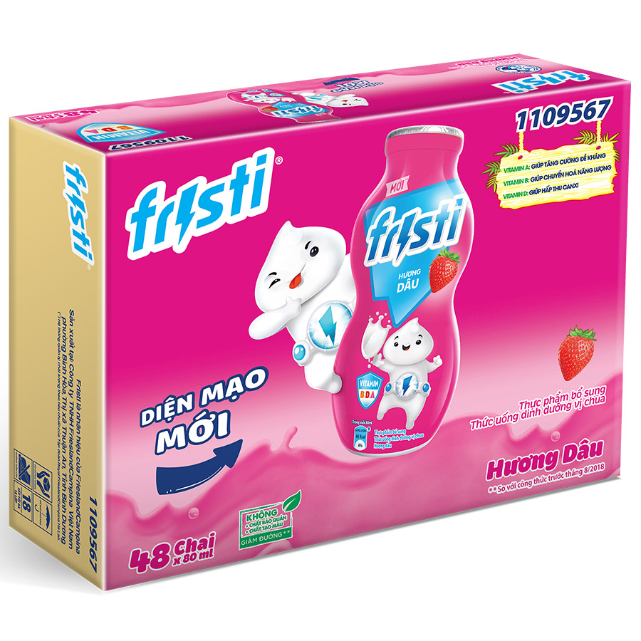 Thùng Fristi Hương Dâu 48x80ml