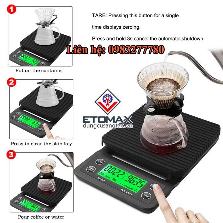 Cân điện tử pha chế cà phê CX-ceries 3kg x 0.1g