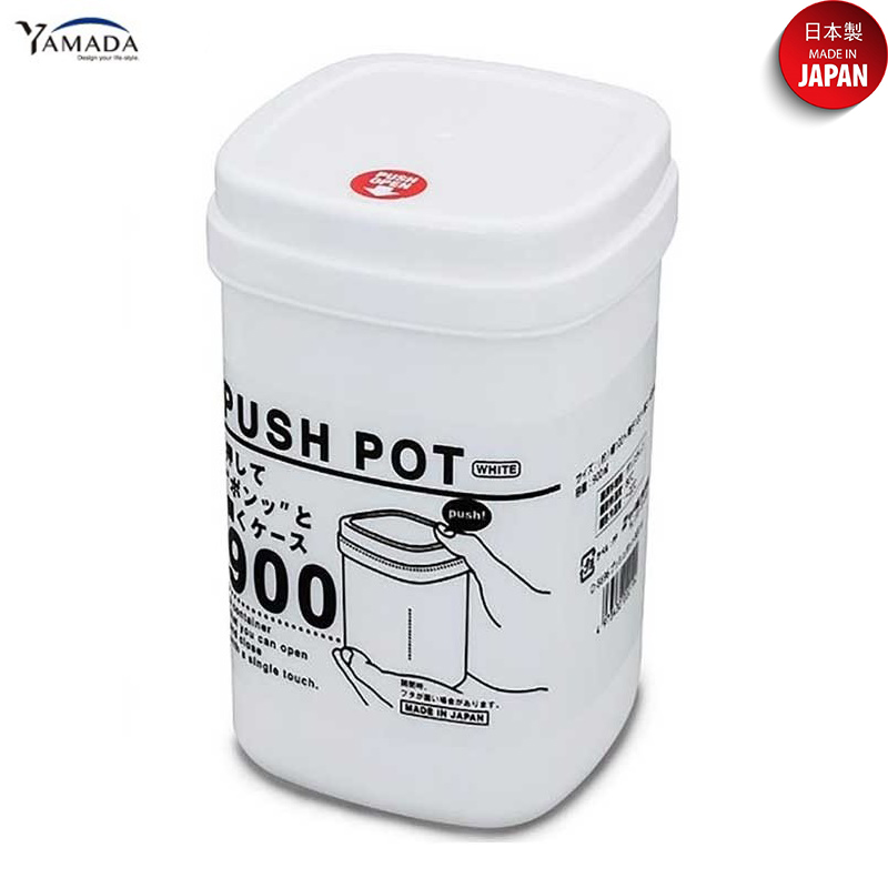 Hộp đựng &amp; bảo quản thực phẩm Push Pot 900ml làm từ nhựa PP cao cấp - nội địa Nhật Bản