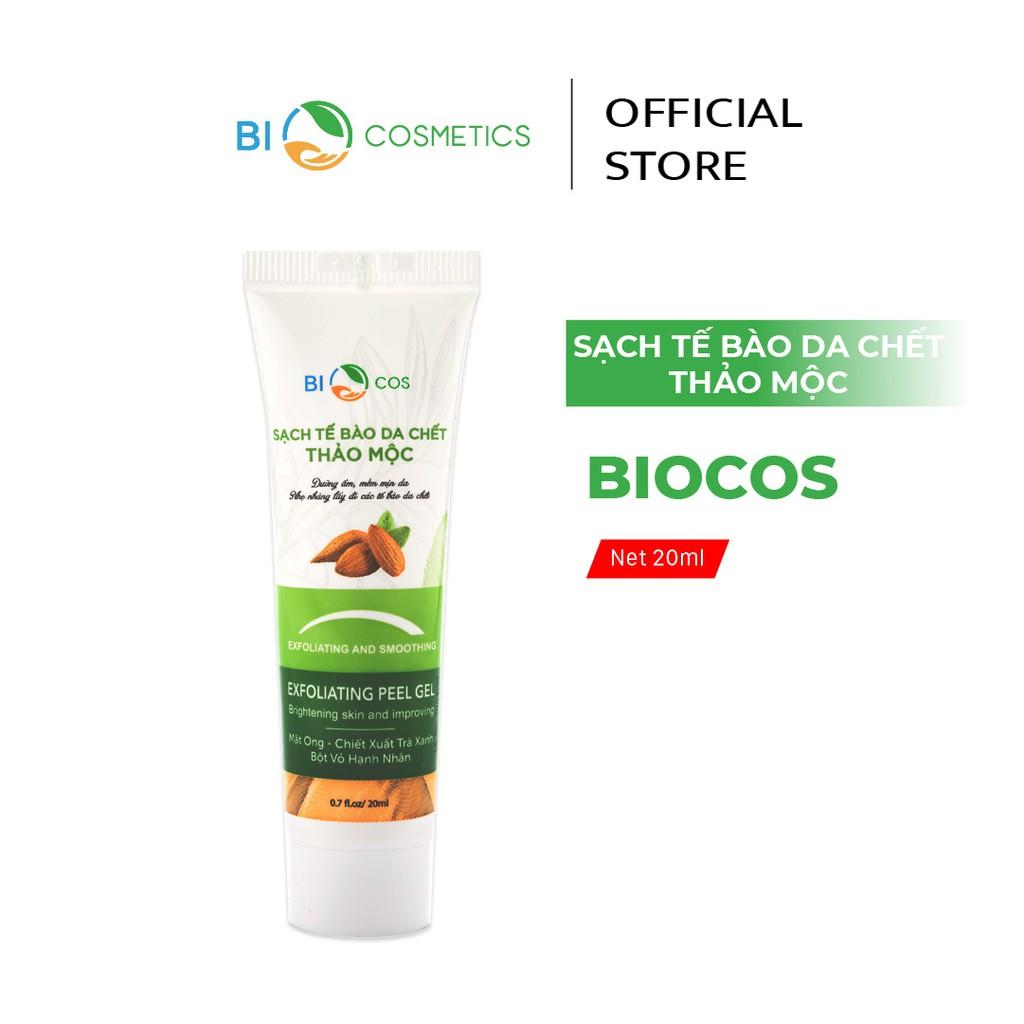 Tẩy Da Chết Thảo Mộc BIOCOS 20ml - Exfoliating Peel Gel Sạch Da, Dưỡng Ẩm, Sáng Mịn