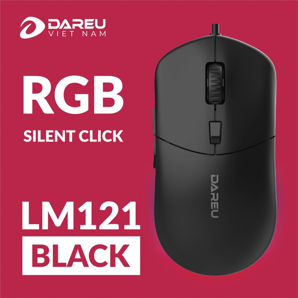 Chuột gaming DareU LM121 Black | RGB | Silent Click | DPI 6400 - Hàng chính hãng ( BH 24T)