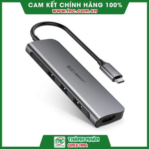 Bộ chuyển USB-C to HDMI kèm Hub 3 USB 3.0 Cao Cấp Ugreen 50209 -Hàng chính hãng