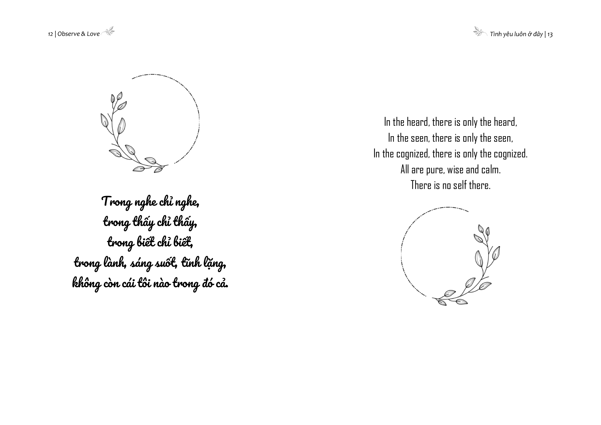 Sách - Observe And Love - Tình Yêu Luôn Ở Đây - Phiên Bản Song Ngữ