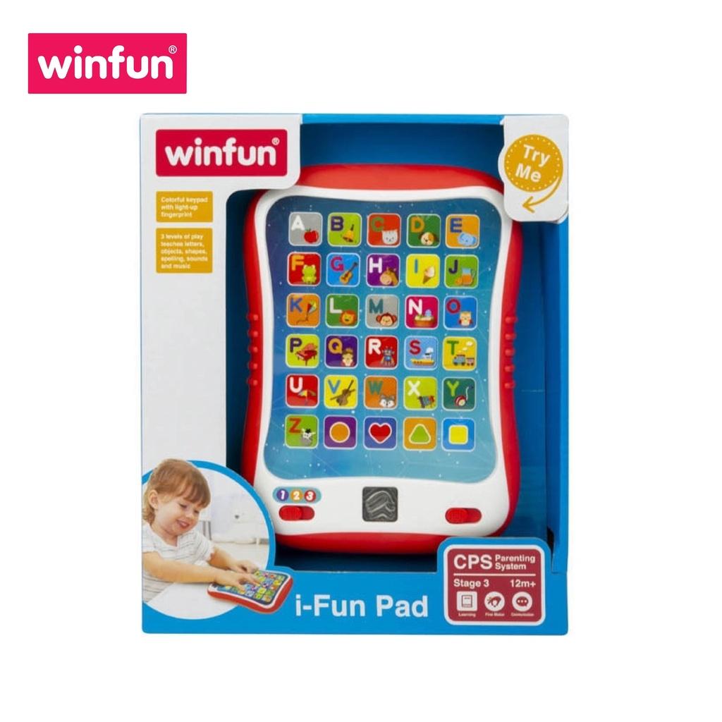 Đồ chơi Ipad nhiều chế độ học tập thông minh cho bé: học chữ, hình khối, đồ vật, âm thanh Winfun 2271 - Hàng chính hãng