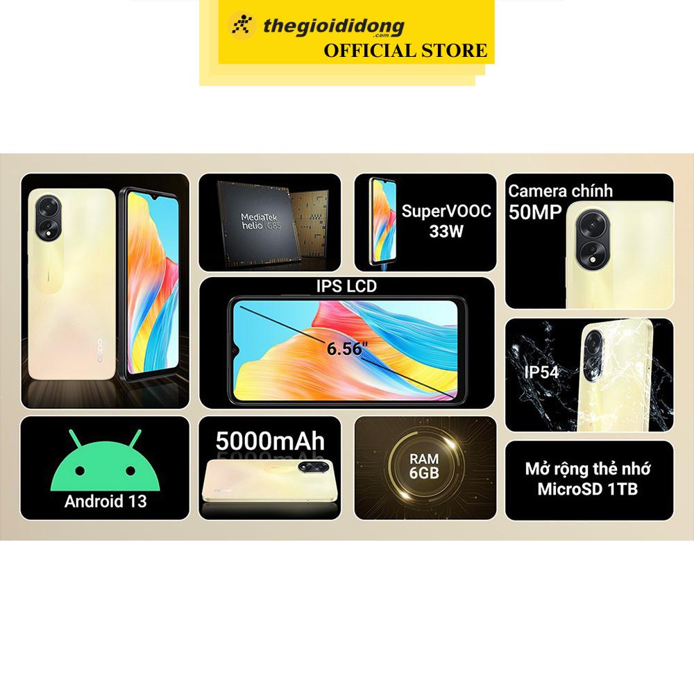 Điện thoại OPPO A38 6GB - Hàng Chính Hãng
