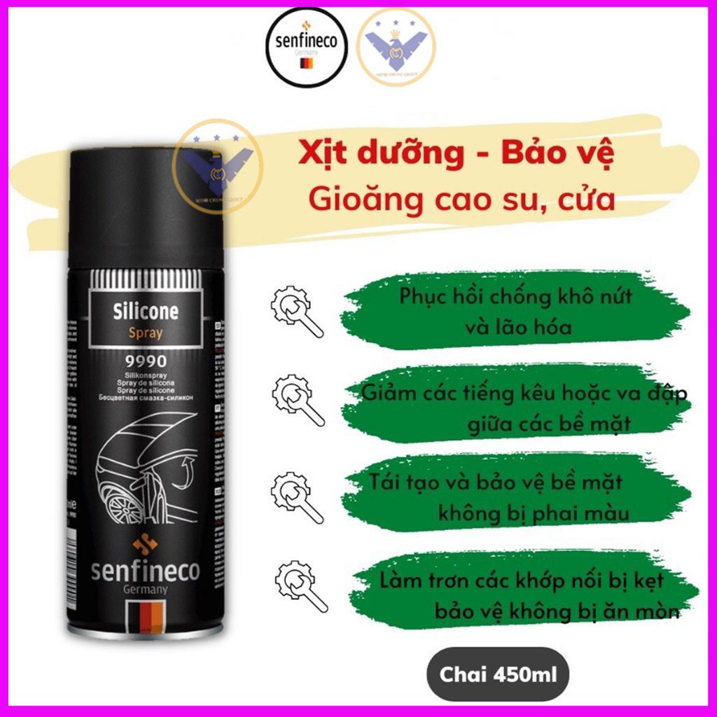 Xịt dưỡng làm mềm ron cao su Senfineco 9990 Silicone Spray - 450ml