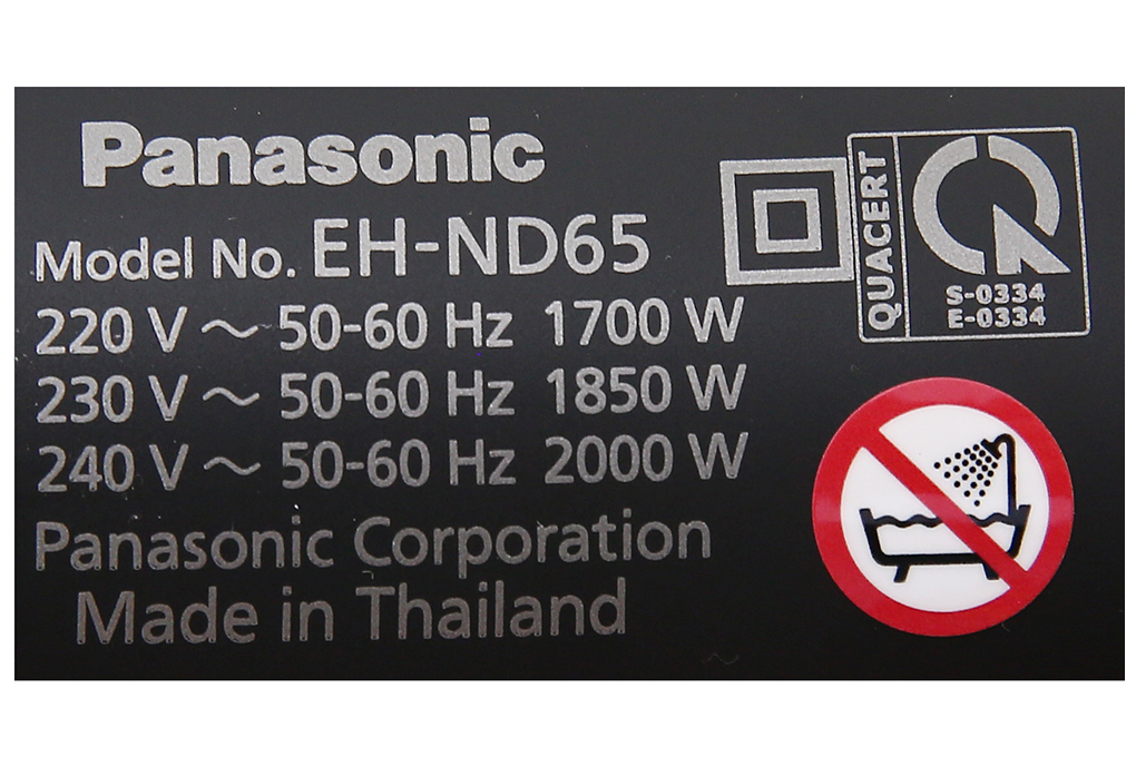 Máy sấy tóc gấp gọn Panasonic EH-ND65-K645 công suất 2300W sản xuất Thái Lan - Hàng chính hãng