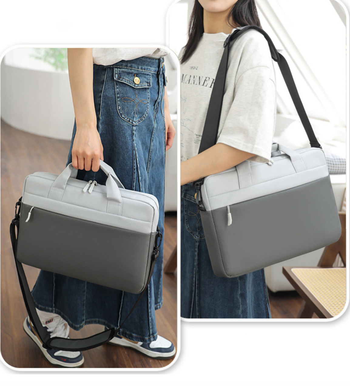 Túi xách chống sốc máy tính laptop surface, túi công sở nam nữ đeo chéo cặp đựng laptop