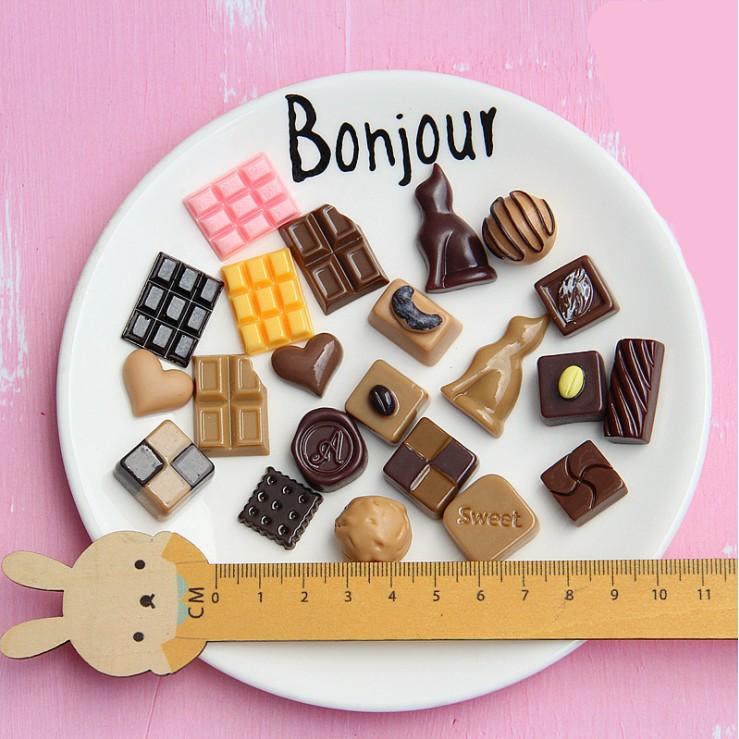 *HN* Charm các mẫu Chocolate trang trí vỏ ốp điện thoại, làm Jibbitz, DIY