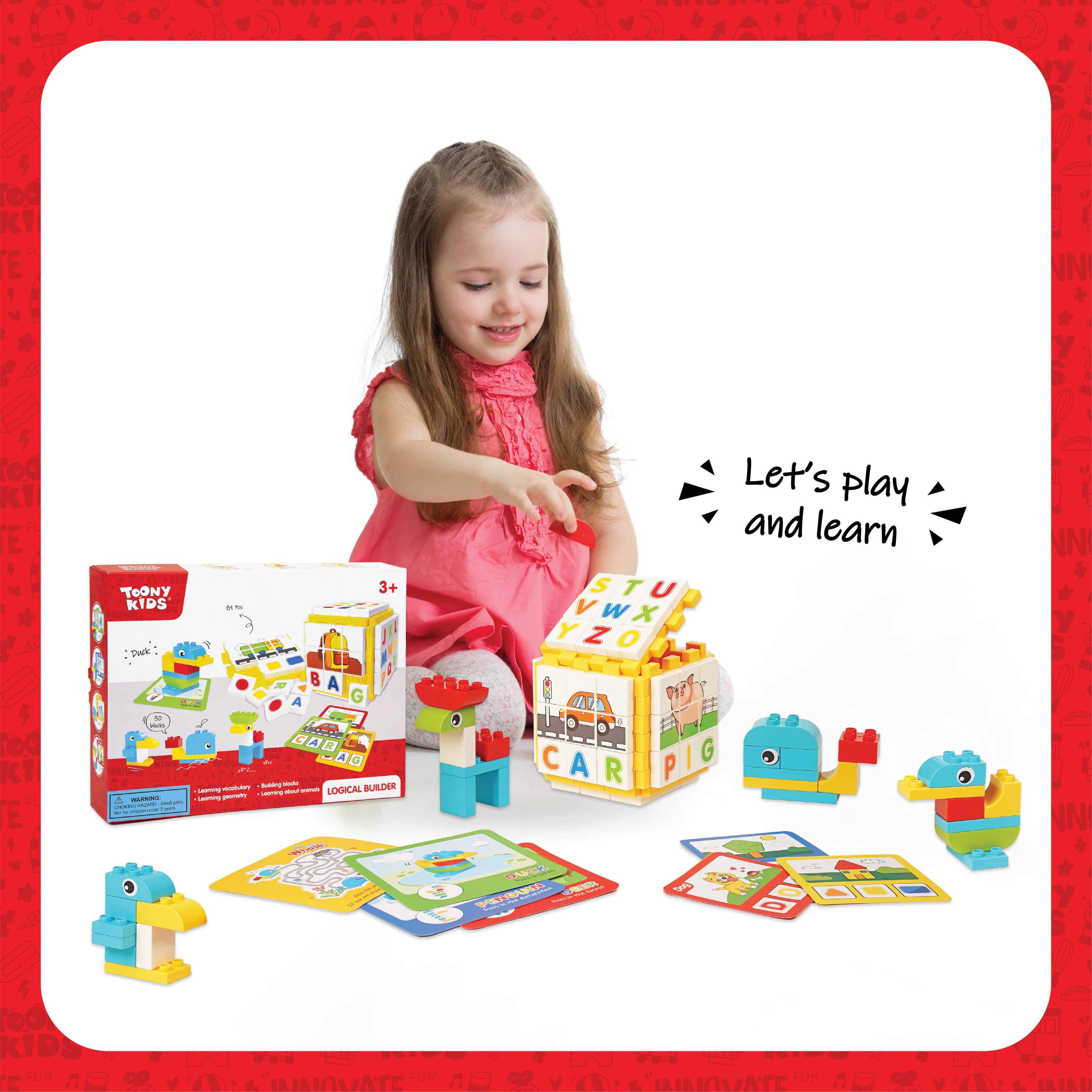 Đồ Chơi Bộ Lắp Ráp Chữ Số Logic TOONYKIDS - Đồ Chơi Thông Minh Cho Bé - Logical Builder TN00122