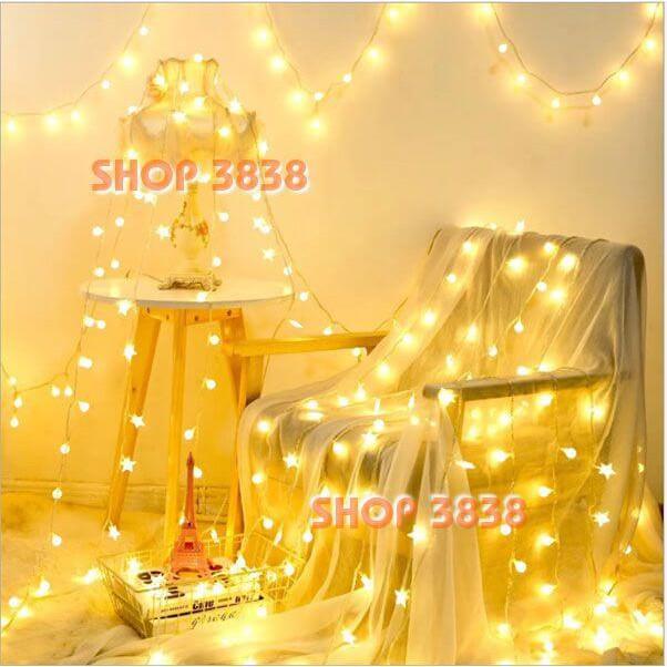 Cắm Điện-Dây Đèn Led Dài 10M- 100 Bóng Vàng