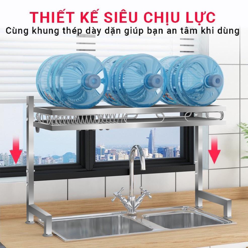 Kệ chén bát thông minh chất liệu inox cao cấp không han gỉ 1 tầng tiết kiệm không gian gia đình 