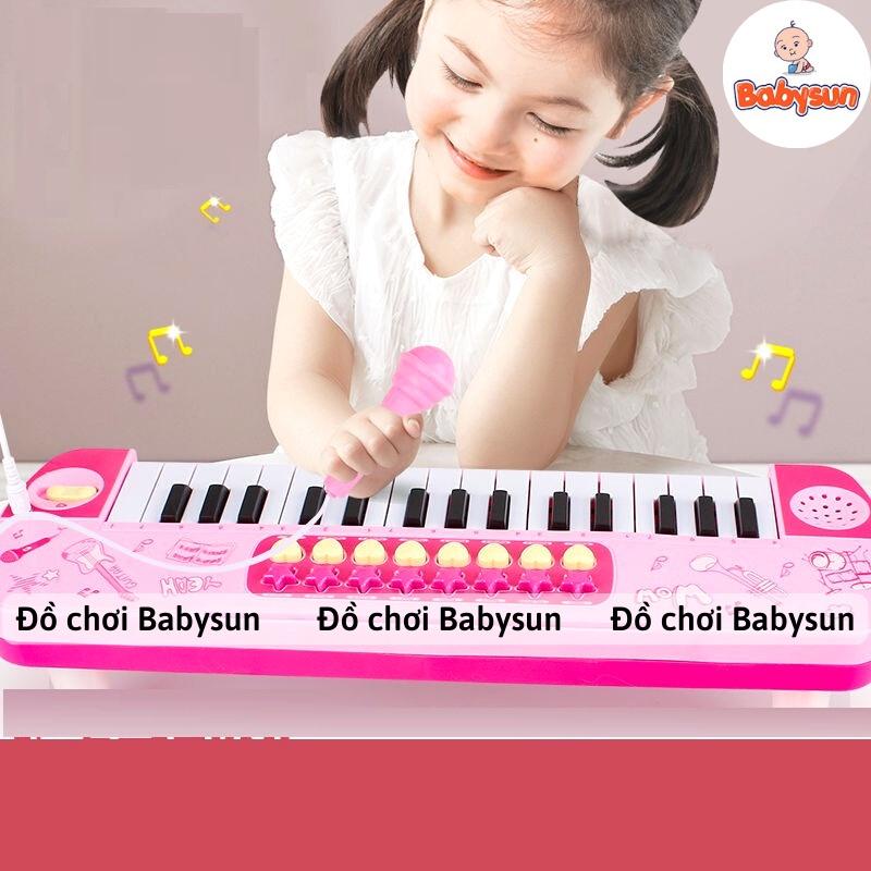 Đồ chơi đàn piano có micro cho bé trai, bé gái- có đèn nhạc âm thanh chuẩn