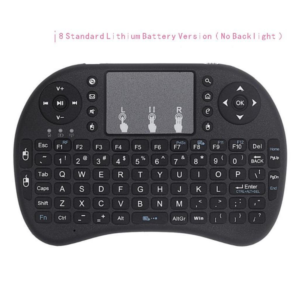 I8 3 Màu Đèn Nền Bàn Phím 2.4G Chuột Bay Điều Khiển Từ Xa Thông Minh Điều Khiển Mini Bàn Phím Bàn Phím Không Dây