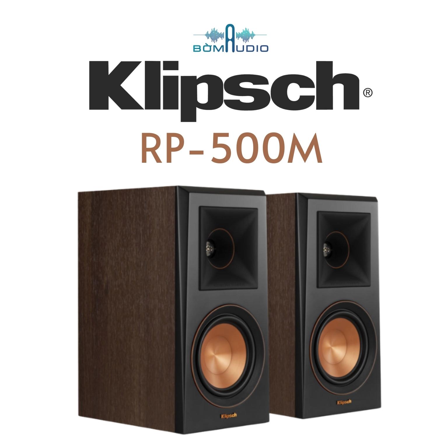 KLIPSCH RP-500M | Dòng Bookshelf Xem Phim Nghe Nhạc Reference Premier Klipsch - Treble Titanium 25mm Họng Kèn Tractrix Horn 90°x90° Độc Đáo - Loa Mid/Bass 13,3cm Cerametallic Phủ Copper Tinh Tế - Độ Nhạy 93dB - 8ohm x 300W | Hàng Chính Hãng _ Mới 100%