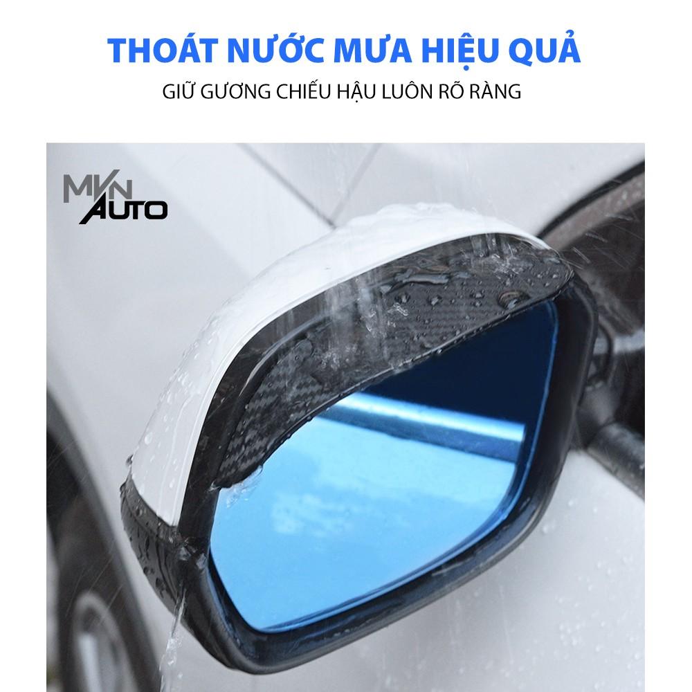 Bộ 2 Tấm Vè Che Mưa Chống Bám Nước Gương Chiếu Hậu Ô Tô Vân Carbon Thể Thao