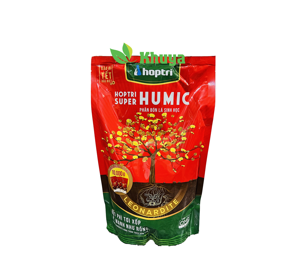 Phân bón lá sinh học Hợp Trí Super Humic 1kg dạng Bột - Mẫu Lì Xì