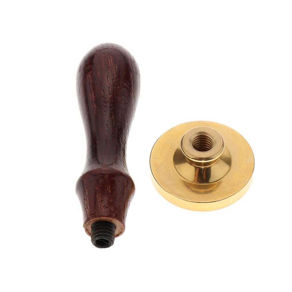 Exquisite Copper Sealing Wax Seal Stamp Wood Handle