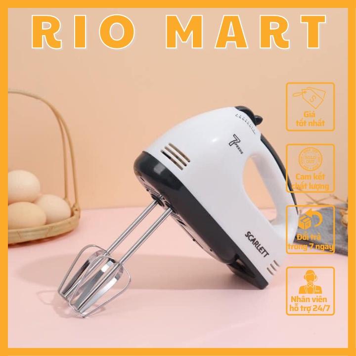 Máy Đánh Trứng Cầm Tay Mini Scarlett 7 Tốc Độ Công Suất 180W - Bảo Hành 12 Tháng - R05 RIOMART