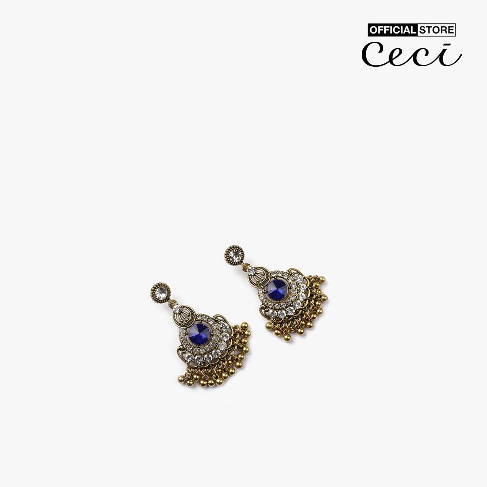 CECI - Khuyên tai nữ thiết kế độc đáo phối đính đá sang trọng CC1-08000033-27