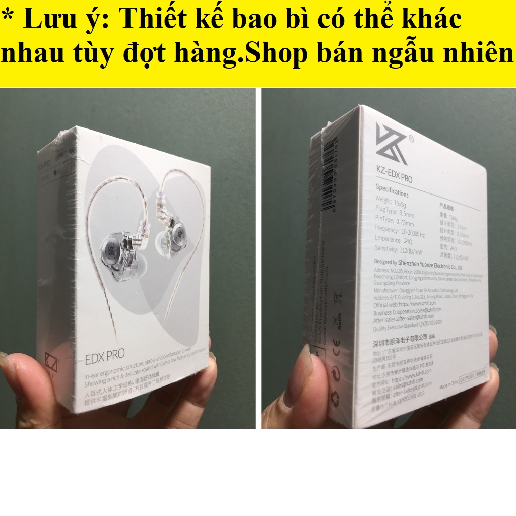 Tai nghe chân cắm 3.5mm tích hợp mic KZ EDX PRO - Hàng chính hãng