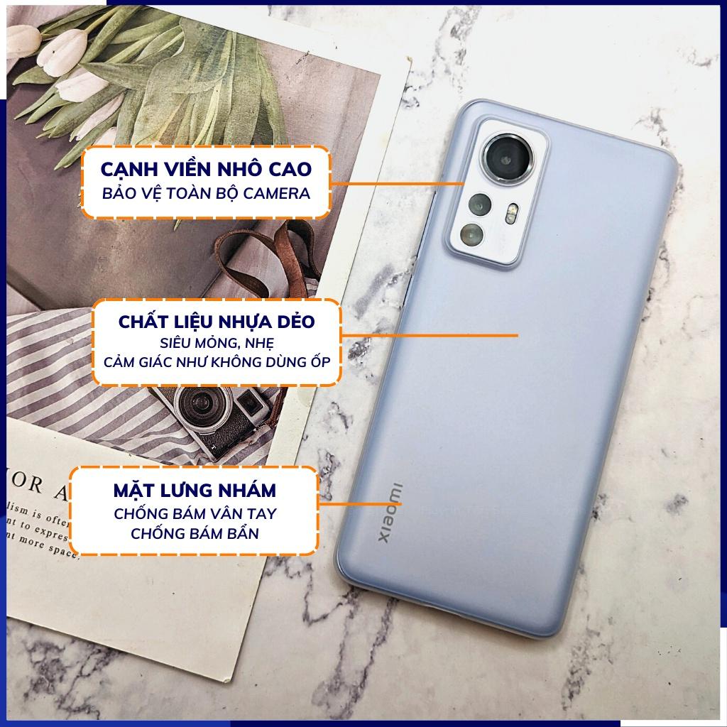 Ốp lưng mi 12 mi 12x 12s dẻo nhựa siêu mỏng giấy chống bám vân tay bảo vệ camera phụ kiện điện thoại huỳnh tân store