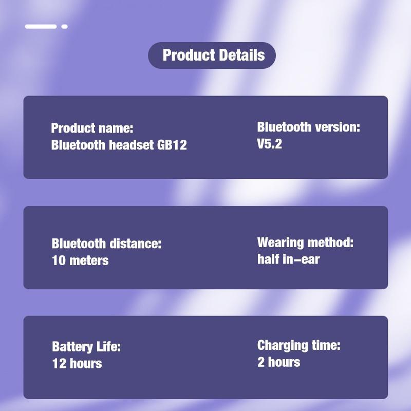 Tai Nghe Nhét Tai Bluetooth Có Micro Âm Thanh Siêu Trầm Và Phụ Kiện