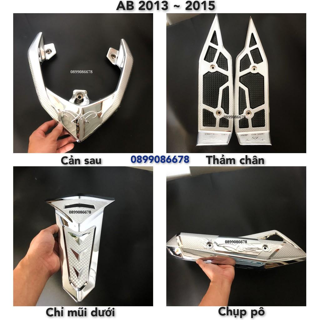 Phụ Kiện Ốp Dành Cho Xe AirBlade  2013, 2014, 2015 - Crom - Đồ chơi Ốp trang trí bảo vệ xe máy Honda Air Blade
