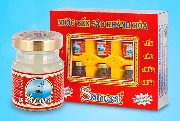 Hộp 6 Hũ Nước Yến Sào Sanest Không Đường