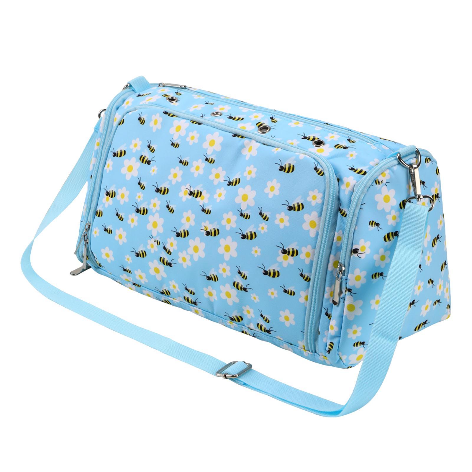 Yarn Case Knitting Tote Knitting Bag Zippered Lightweight Large Capacity Small Carrying Case Travel Multipockets Organizer Storage Tote