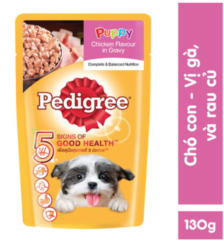 Pate Pedigree vị gà nấu sốt cho cún cưng