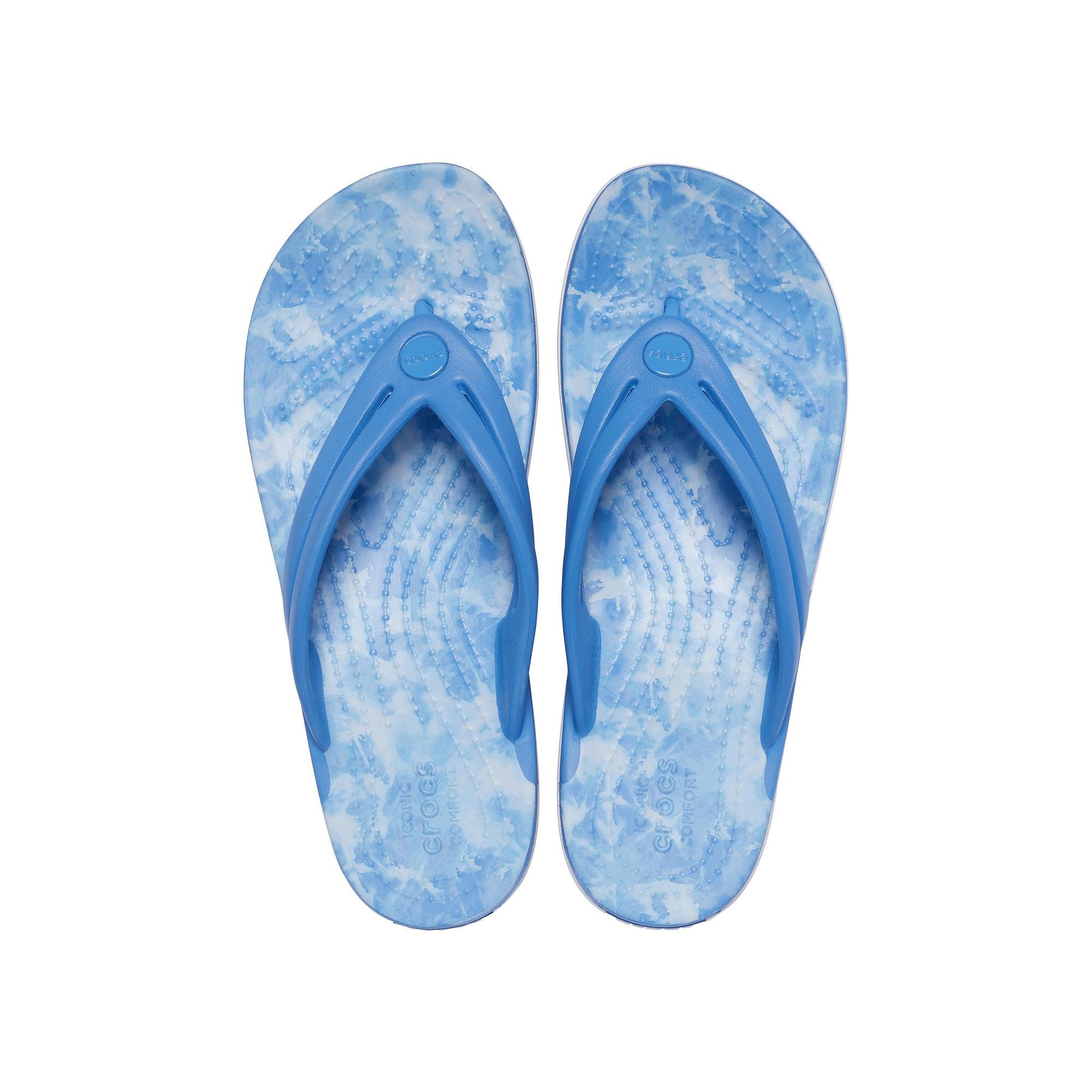 Dép nhựa nữ Crocs Crocband Flip Bleach Dye - 207316