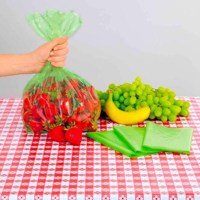Túi đựng chia rau quả bảo quản thịt cá trong tủ lạnh tự hủy sinh học Laspalms 25cmx35cm 250túi/cuộn